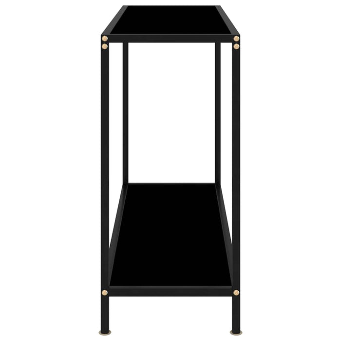 Masă consolă, negru, 100 x 35 x 75 cm, sticlă securizată - WALTI WALTI