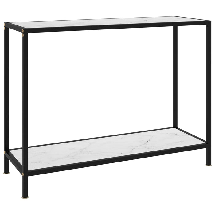 Masă consolă, alb, 100 x 35 x 75 cm, sticlă securizată - WALTI WALTI