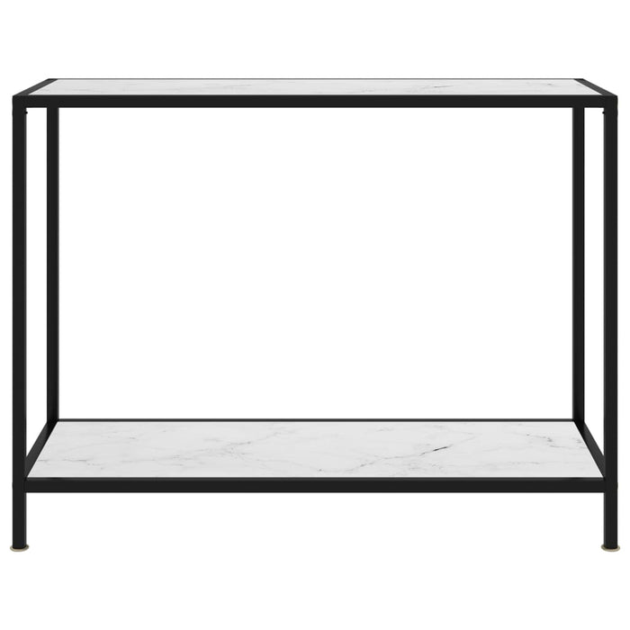 Masă consolă, alb, 100 x 35 x 75 cm, sticlă securizată - WALTI WALTI