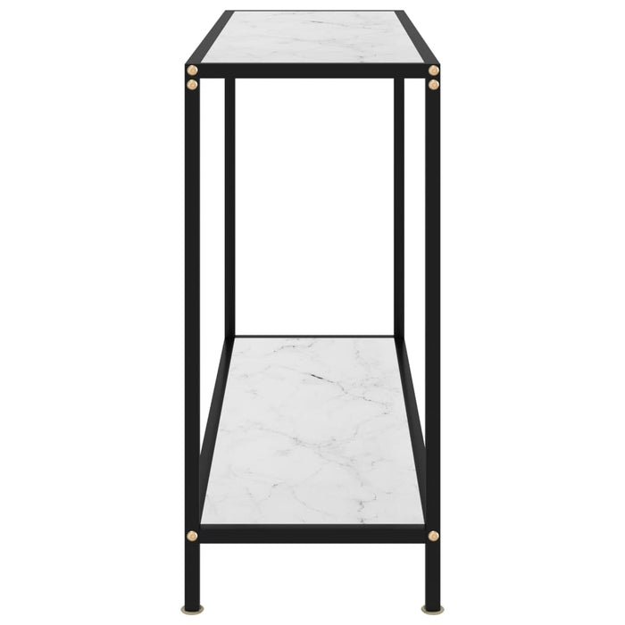Masă consolă, alb, 100 x 35 x 75 cm, sticlă securizată - WALTI WALTI