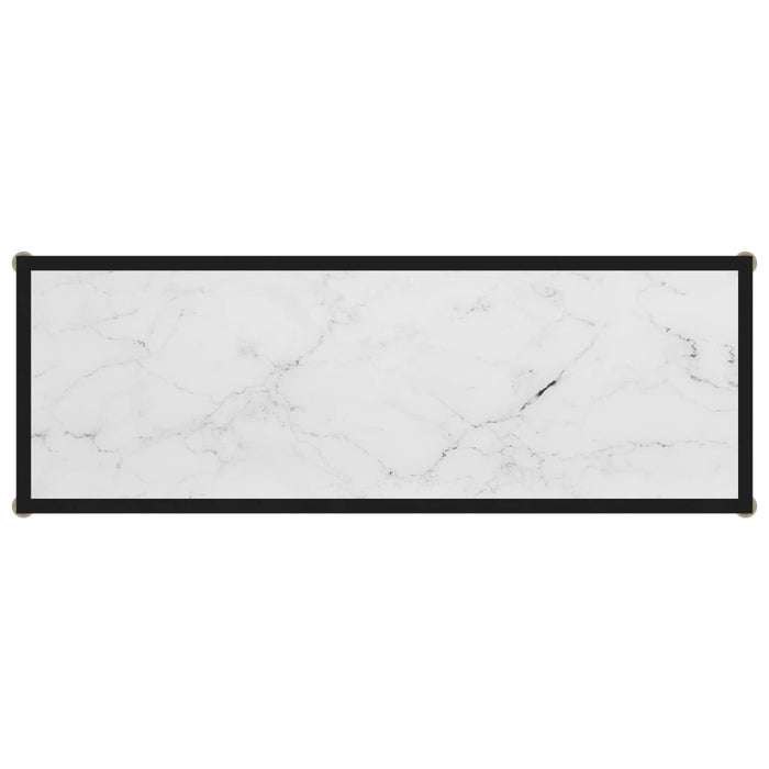 Masă consolă, alb, 100 x 35 x 75 cm, sticlă securizată - WALTI WALTI