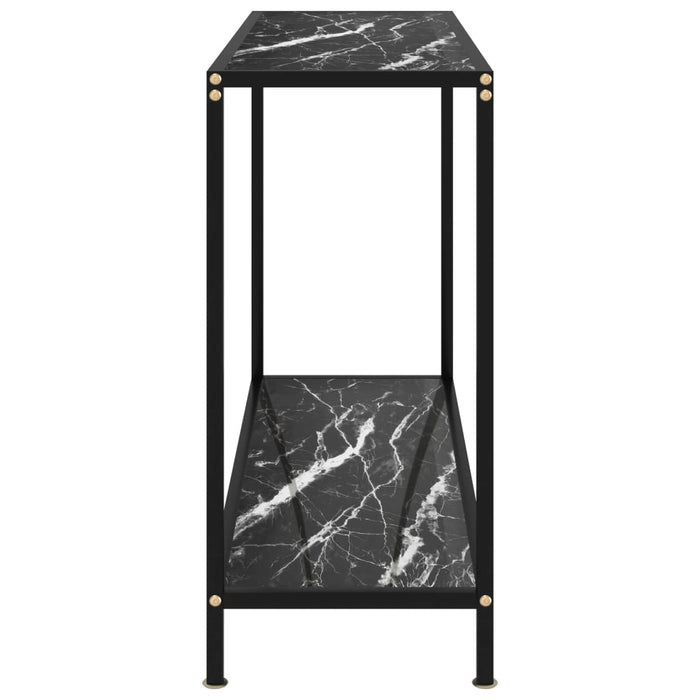 Masă consolă, negru, 100 x 35 x 75 cm, sticlă securizată - WALTI WALTI
