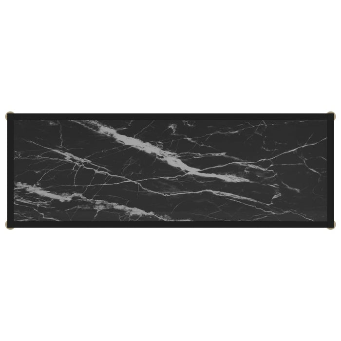 Masă consolă, negru, 100 x 35 x 75 cm, sticlă securizată - WALTI WALTI