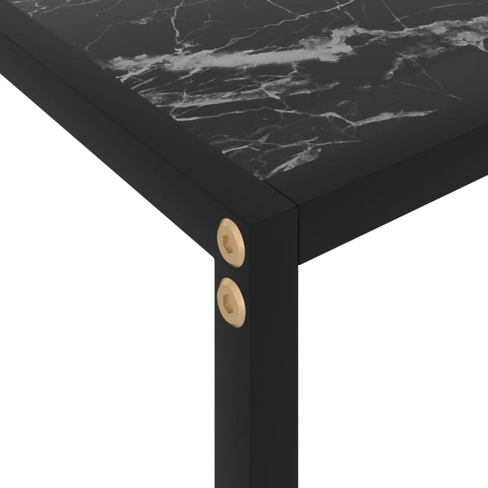Masă consolă, negru, 100 x 35 x 75 cm, sticlă securizată - WALTI WALTI