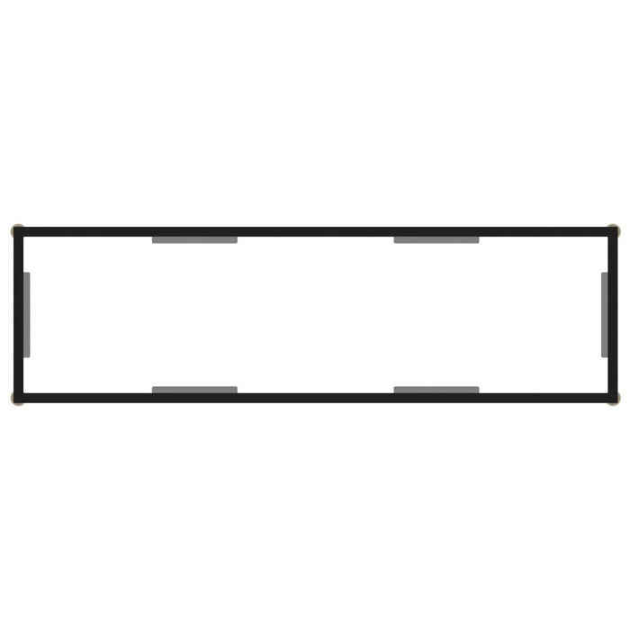 Masă consolă, transparent, 120 x 35 x 75 cm, sticlă securizată - WALTI WALTI