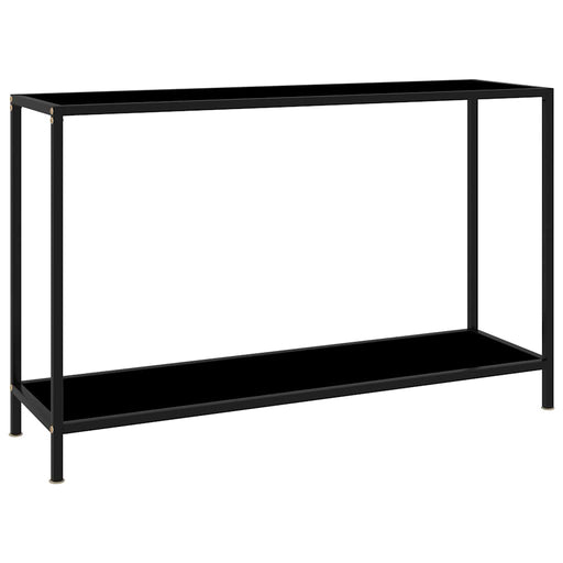 Masă consolă, negru, 120 x 35 x 75 cm, sticlă securizată - WALTI WALTI