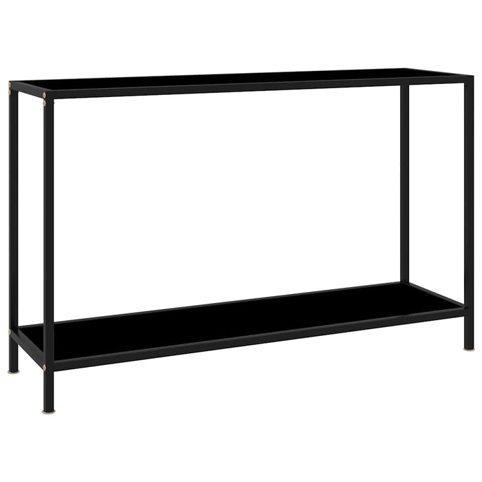 Masă consolă, negru, 120 x 35 x 75 cm, sticlă securizată WALTI