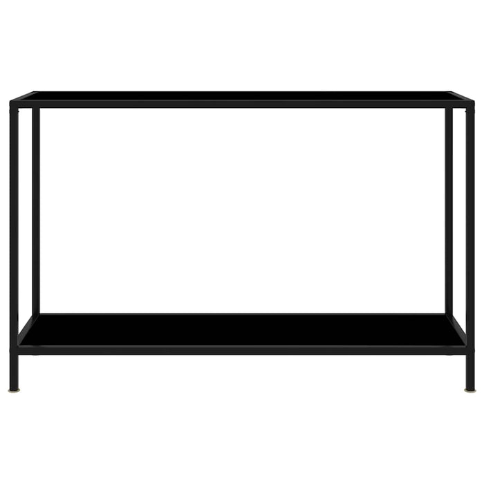 Masă consolă, negru, 120 x 35 x 75 cm, sticlă securizată WALTI