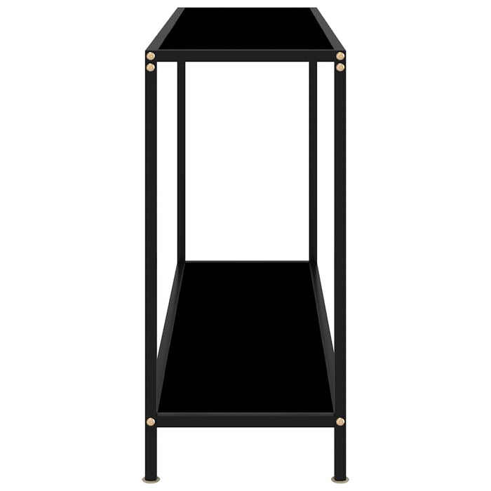 Masă consolă, negru, 120 x 35 x 75 cm, sticlă securizată WALTI