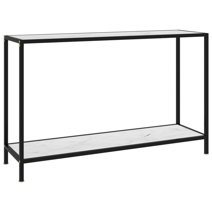 Masă consolă, alb, 120 x 35 x 75 cm, sticlă securizată - WALTI WALTI