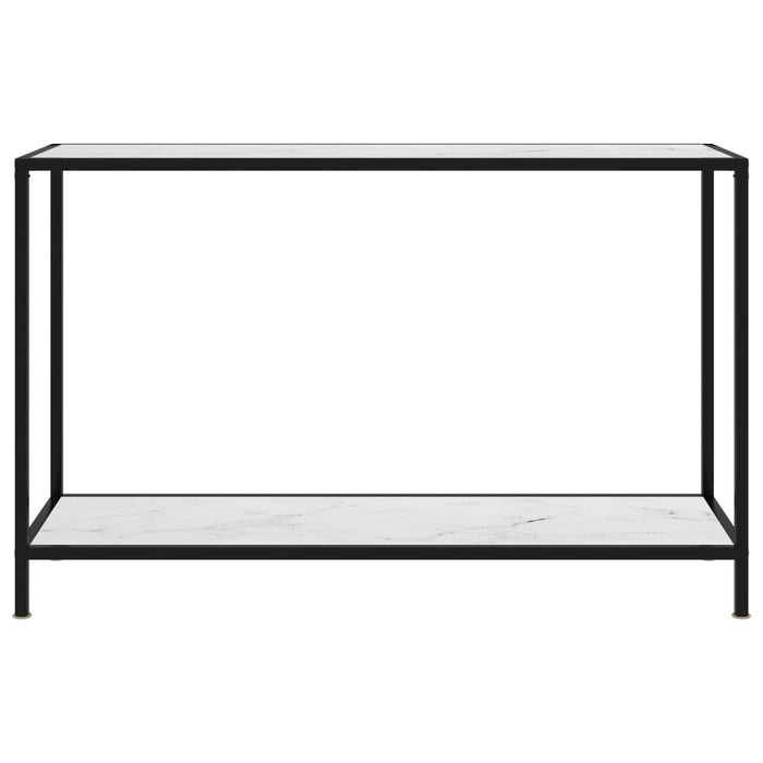 Masă consolă, alb, 120 x 35 x 75 cm, sticlă securizată - WALTI WALTI