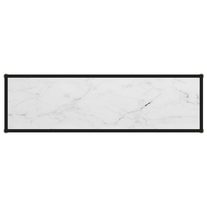 Masă consolă, alb, 120 x 35 x 75 cm, sticlă securizată - WALTI WALTI