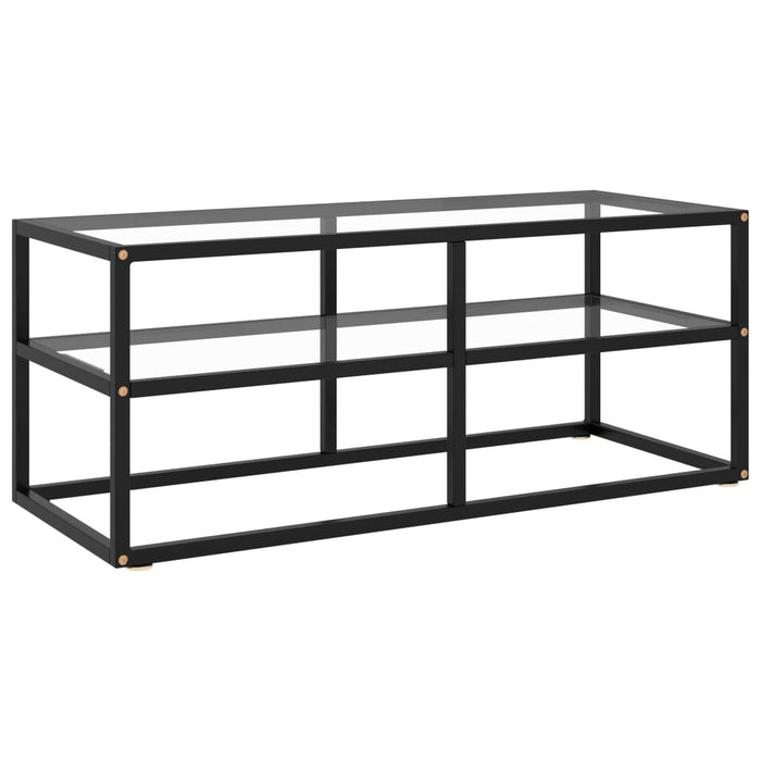 Dulap TV, cu sticlă securizată, negru, 100x40x40 cm - WALTI WALTI