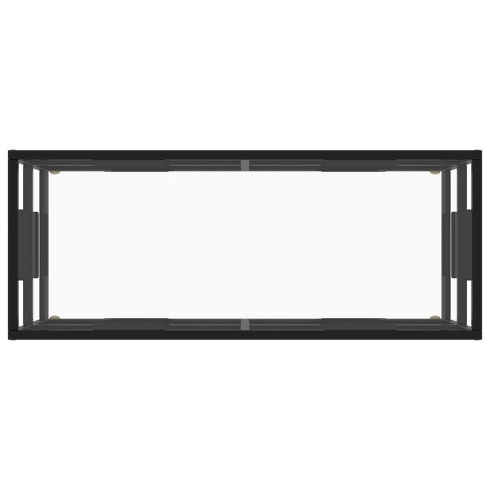 Dulap TV, cu sticlă securizată, negru, 100x40x40 cm - WALTI WALTI