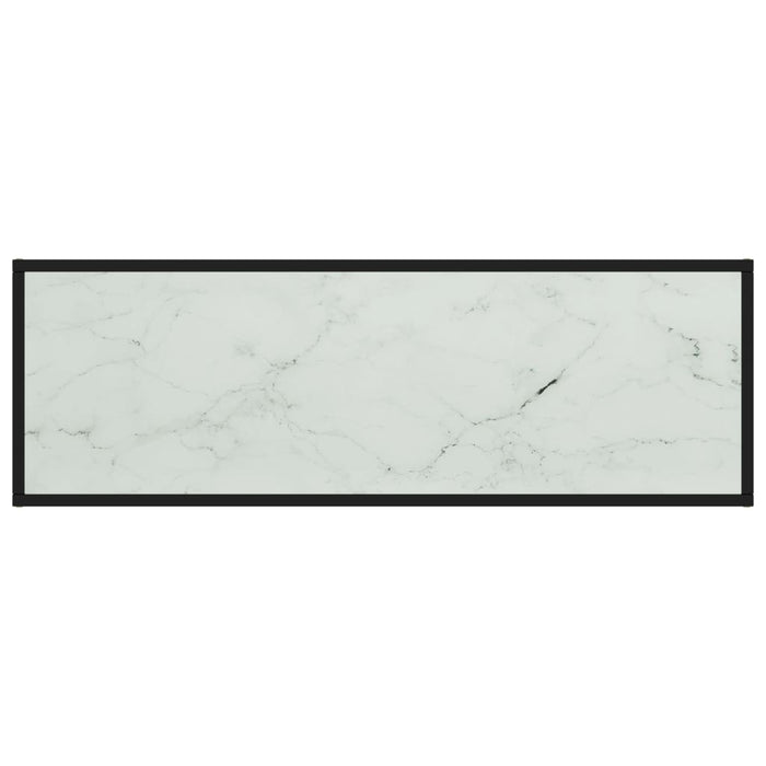 Comodă TV, negru, 120x40x40 cm, sticlă de marmură albă - WALTI WALTI