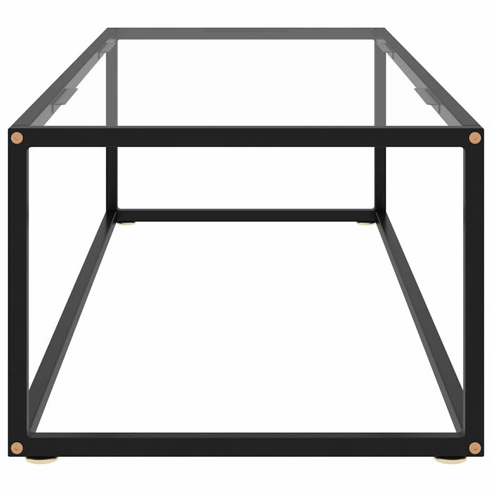 Măsuță de cafea, negru cu sticlă securizată, 120x60x35 cm WALTI