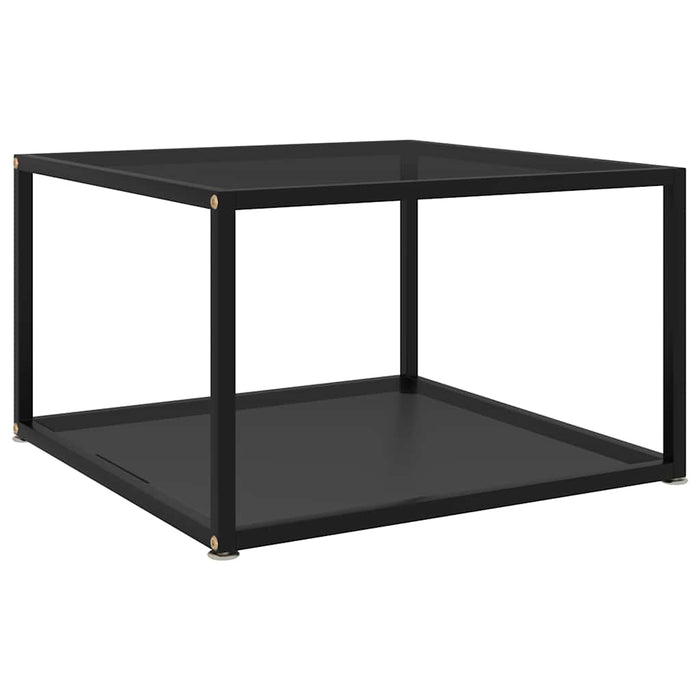 Măsuță de cafea, negru, 60x60x35 cm, sticlă securizată WALTI