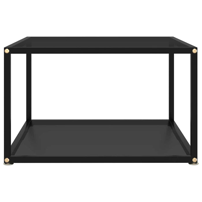 Măsuță de cafea, negru, 60x60x35 cm, sticlă securizată WALTI
