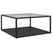 Măsuță de cafea transparent/negru 80x80x35 cm sticlă securizată - WALTI WALTI