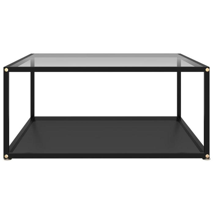 Măsuță de cafea transparent/negru 80x80x35 cm sticlă securizată - WALTI WALTI