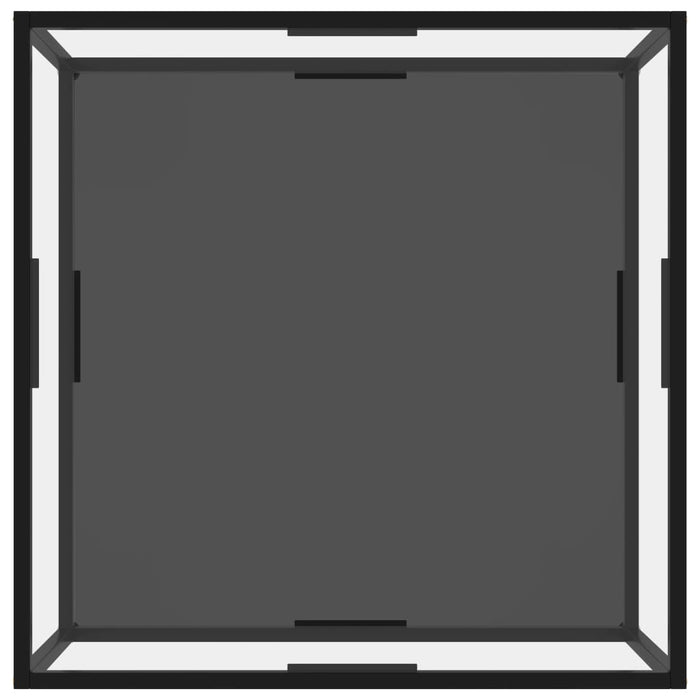 Măsuță de cafea transparent/negru 80x80x35 cm sticlă securizată - WALTI WALTI