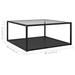 Măsuță de cafea transparent/negru 80x80x35 cm sticlă securizată - WALTI WALTI