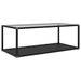 Măsuță cafea transparent/negru 100x50x35 cm sticlă securizată - WALTI WALTI