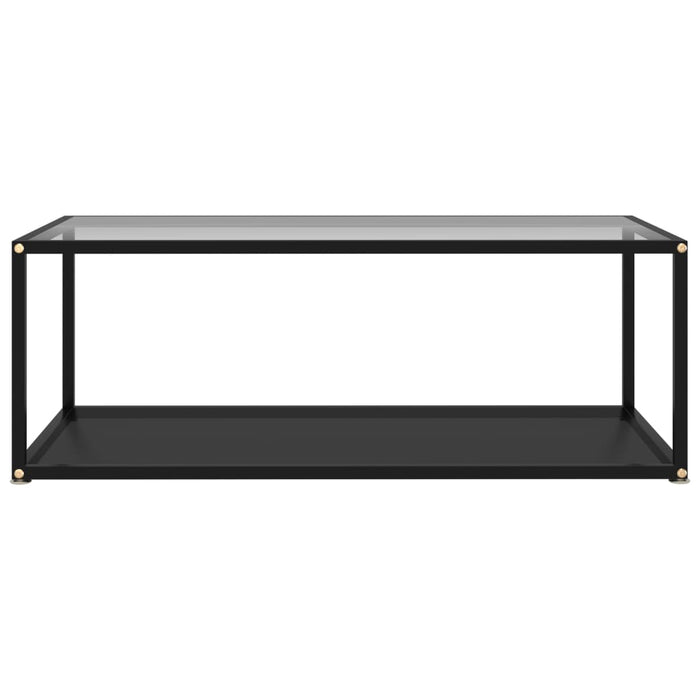 Măsuță cafea transparent/negru 100x50x35 cm sticlă securizată - WALTI WALTI