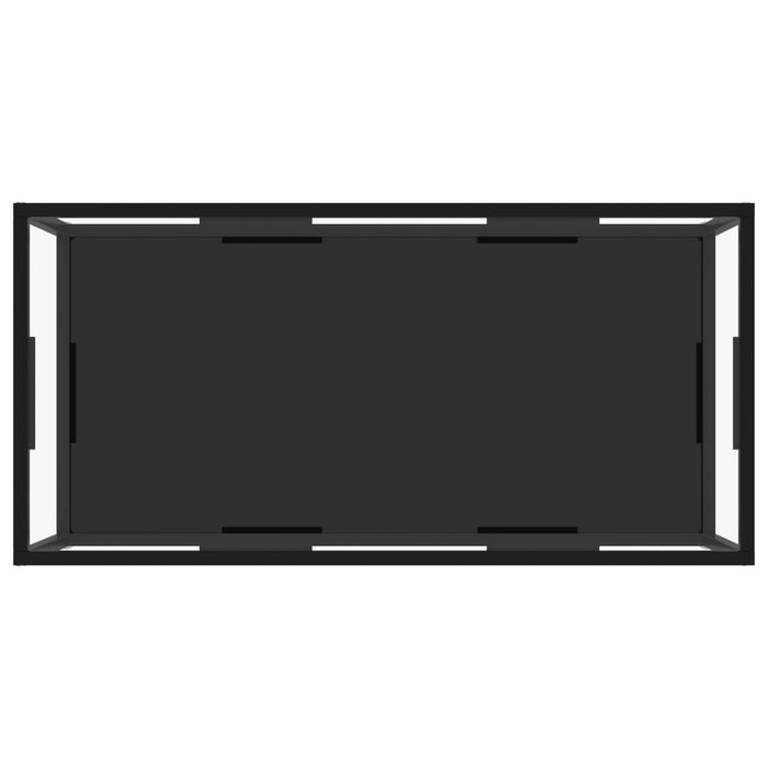 Măsuță cafea transparent/negru 100x50x35 cm sticlă securizată - WALTI WALTI