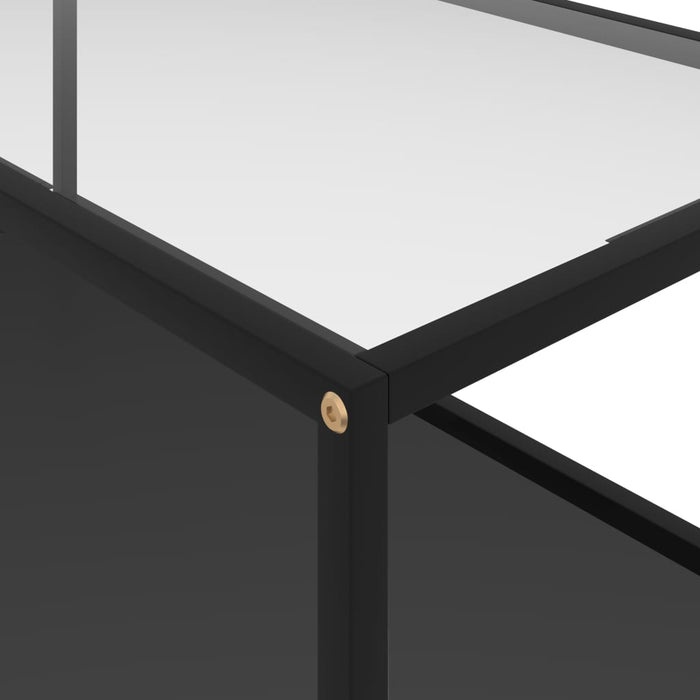 Măsuță cafea transparent/negru 100x50x35 cm sticlă securizată - WALTI WALTI