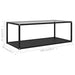 Măsuță cafea transparent/negru 100x50x35 cm sticlă securizată - WALTI WALTI
