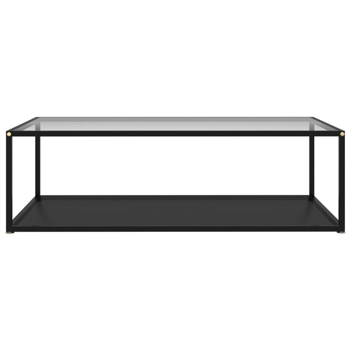 Măsuță cafea transparent/negru 120x60x35 cm sticlă securizată WALTI