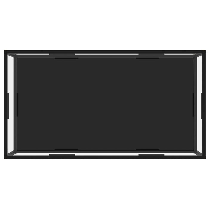 Măsuță cafea transparent/negru 120x60x35 cm sticlă securizată WALTI
