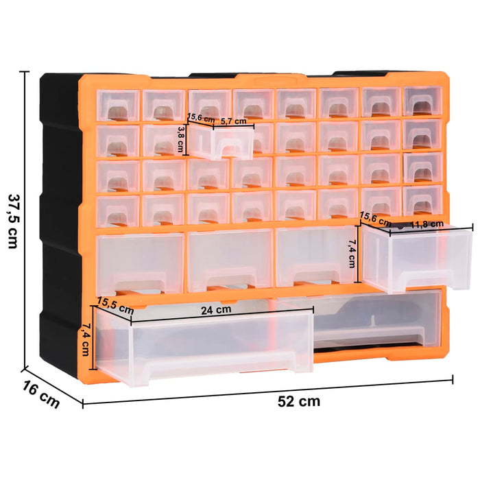 Organizator cu 38 de sertare, 52 x 16 x 37,5 cm WALTI