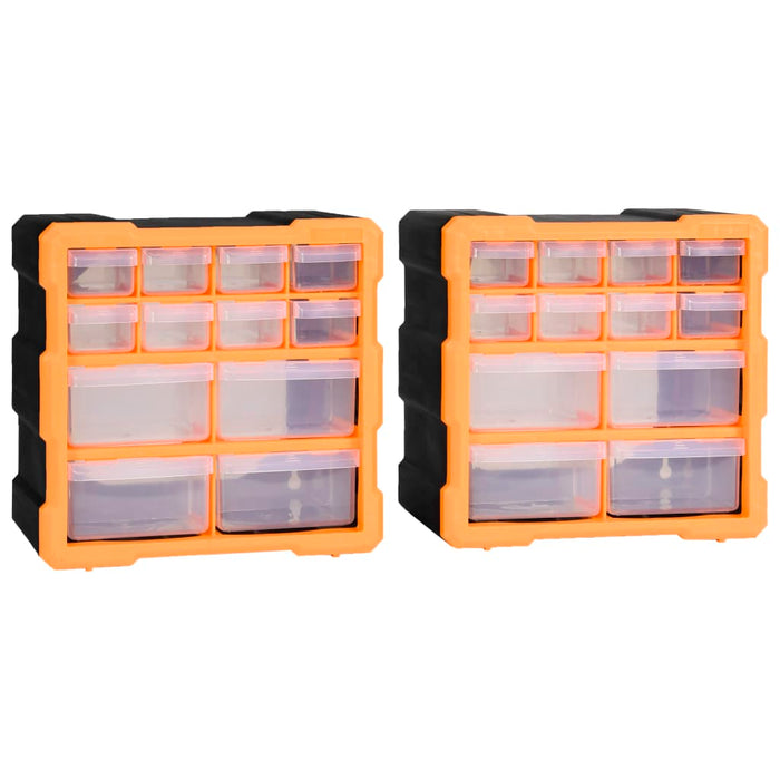 Organizatoare cu 12 sertare, 2 buc., 26,5 x 16 x 26 cm - WALTI WALTI