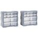 Organizatoare cu 12 sertare, 2 buc., 26,5 x 16 x 26 cm - WALTI WALTI