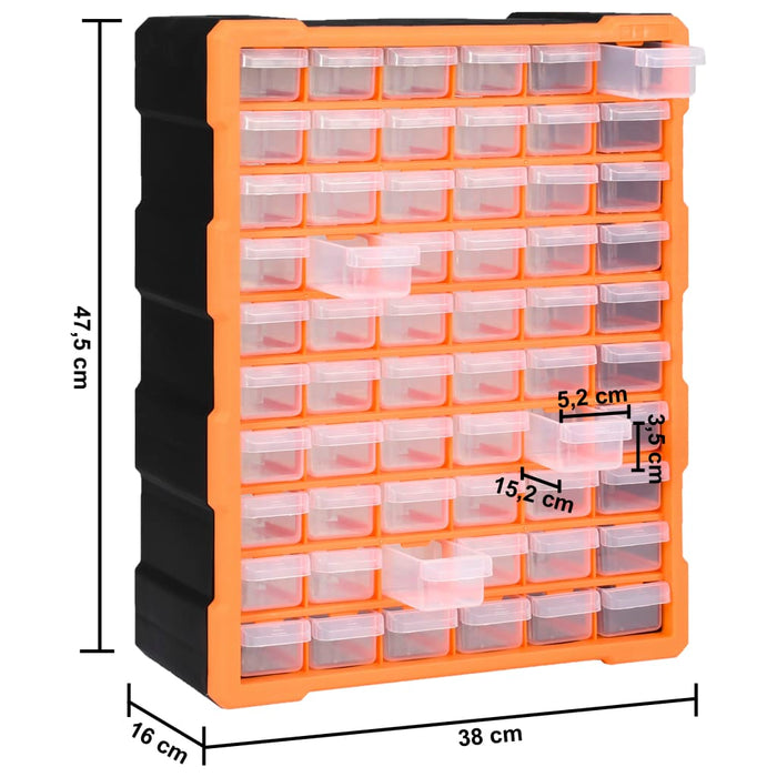 Organizator cu 60 de sertare, 38 x 16 x 47,5 cm - WALTI WALTI