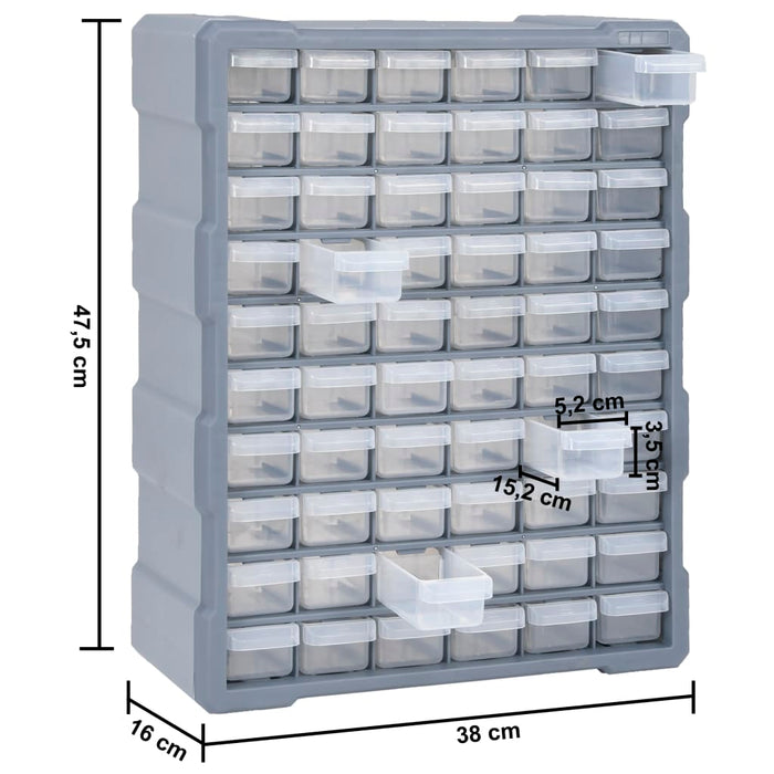 Organizator cu 60 de sertare, 38 x 16 x 47,5 cm - WALTI WALTI