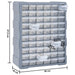 Organizator cu 60 de sertare, 38 x 16 x 47,5 cm - WALTI WALTI
