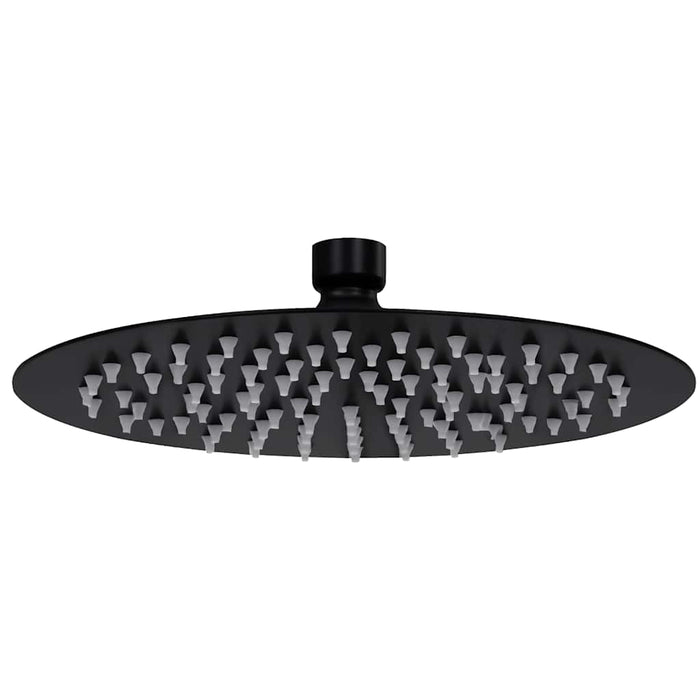 Cap de duș tip ploaie rotund, negru, 20 cm, oțel inoxidabil - WALTI WALTI