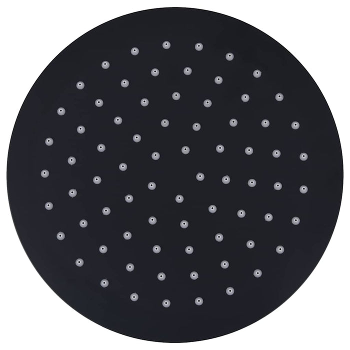 Cap de duș tip ploaie rotund, negru, 20 cm, oțel inoxidabil - WALTI WALTI