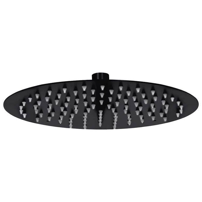 Cap de duș tip ploaie rotund, negru, 25 cm, oțel inoxidabil - WALTI WALTI