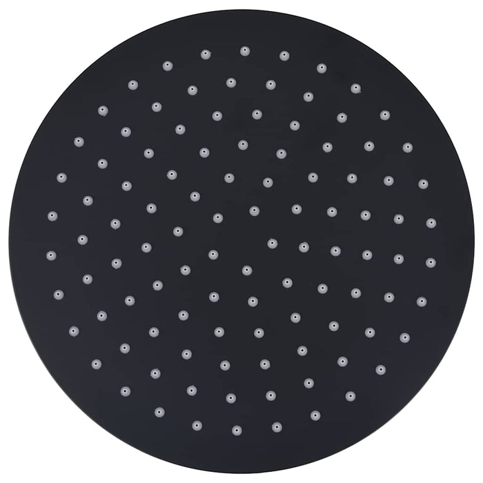Cap de duș tip ploaie rotund, negru, 25 cm, oțel inoxidabil - WALTI WALTI
