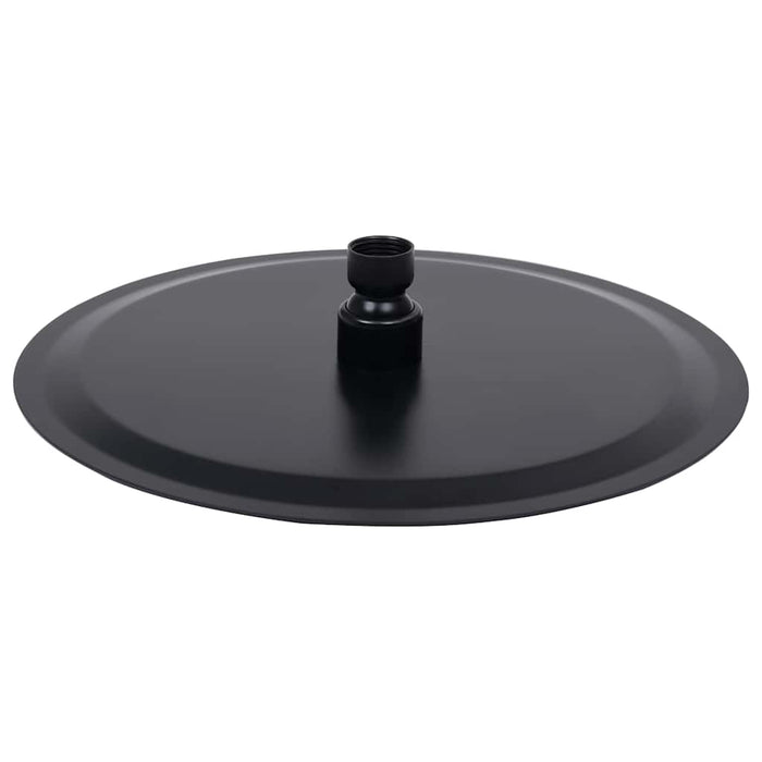 Cap de duș tip ploaie rotund, negru, 25 cm, oțel inoxidabil - WALTI WALTI