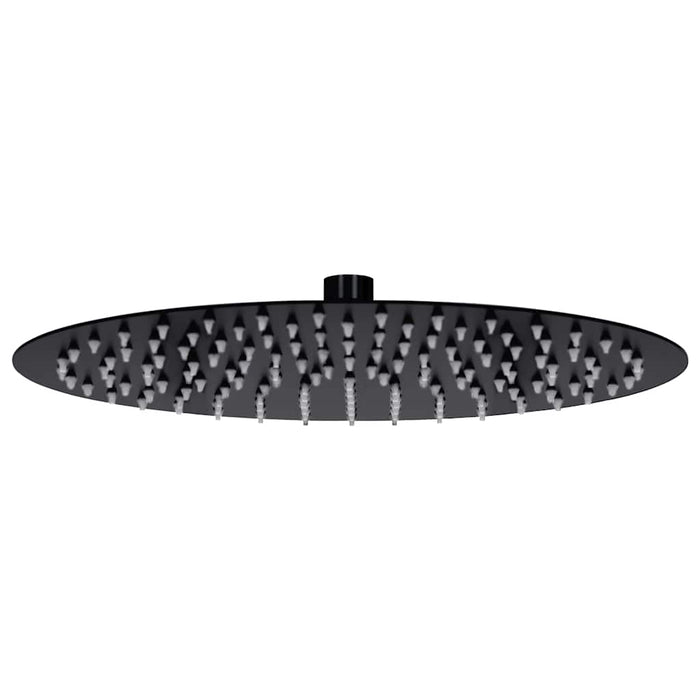 Cap de duș tip ploaie rotund, negru, 30 cm, oțel inoxidabil - WALTI WALTI