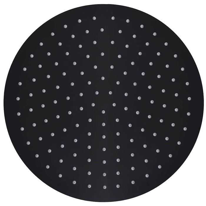 Cap de duș tip ploaie rotund, negru, 30 cm, oțel inoxidabil - WALTI WALTI