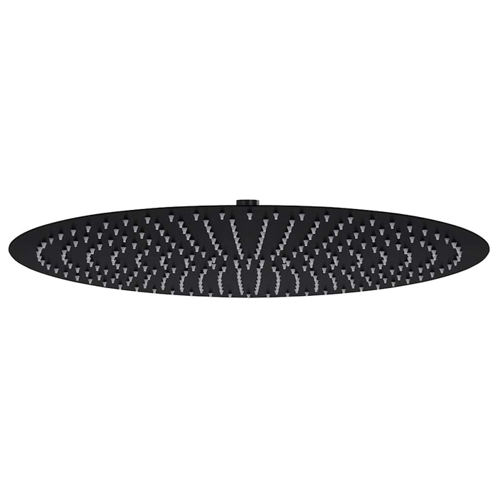 Cap de duș tip ploaie rotund, negru, 50 cm, oțel inoxidabil - WALTI WALTI