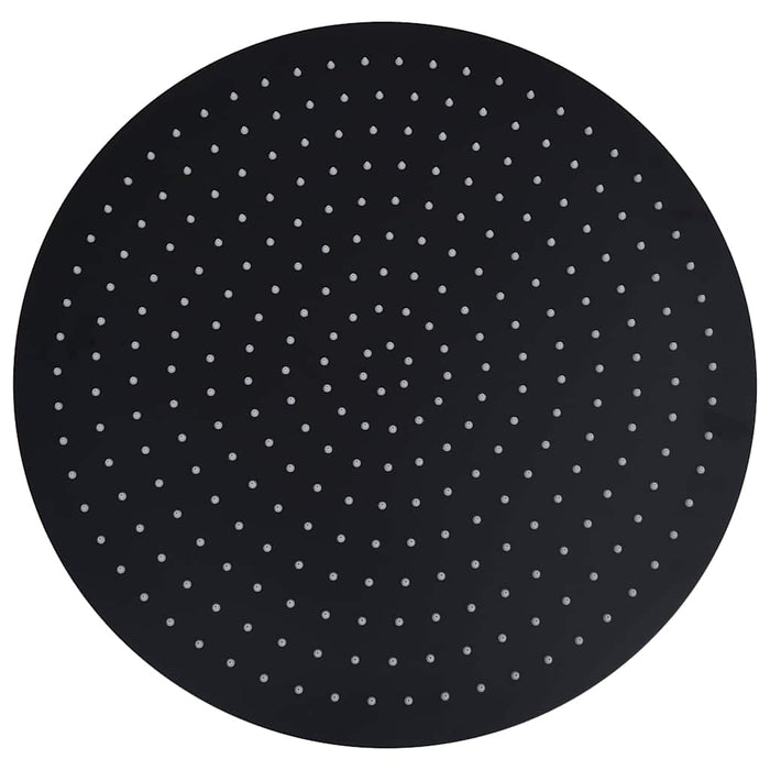 Cap de duș tip ploaie rotund, negru, 50 cm, oțel inoxidabil - WALTI WALTI