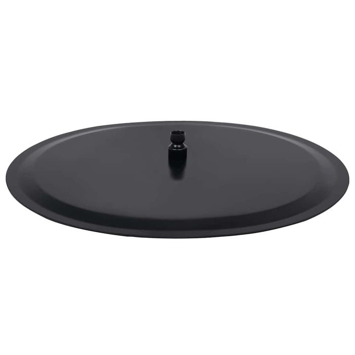 Cap de duș tip ploaie rotund, negru, 50 cm, oțel inoxidabil - WALTI WALTI
