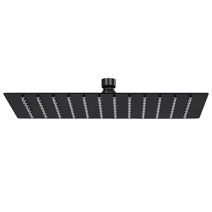 Cap duș dreptunghiular tip ploaie negru 30x20cm oțel inoxidabil - WALTI WALTI
